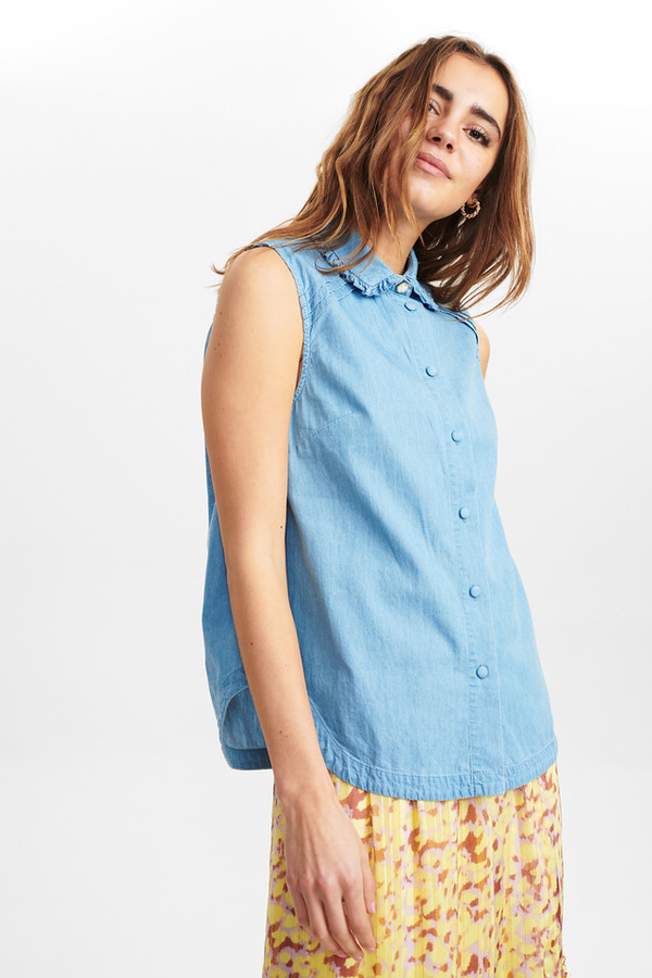 ΑΜΑΝΙΚΟ ΠΟΥΚΑΜΙΣΟ NUMPH - 3013 MEDIUM BLUE DENIM